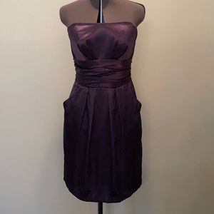 Strapless Satin Party/Cocktail Dress w/ Pockets 6